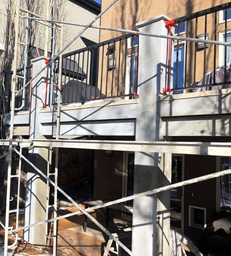 construction site stucco plaster