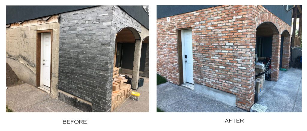 Veneer Brick installation