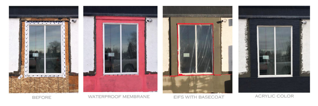 Stucco Repair on Airdrie Restaurant